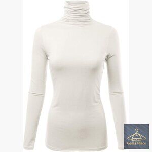 Premium Long Sleeve Turtleneck Pullover Sweater Lightweight Silky Soft